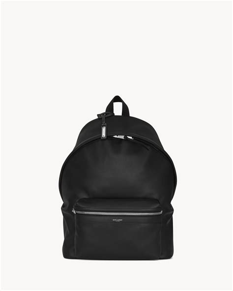 City backpack in matte leather 